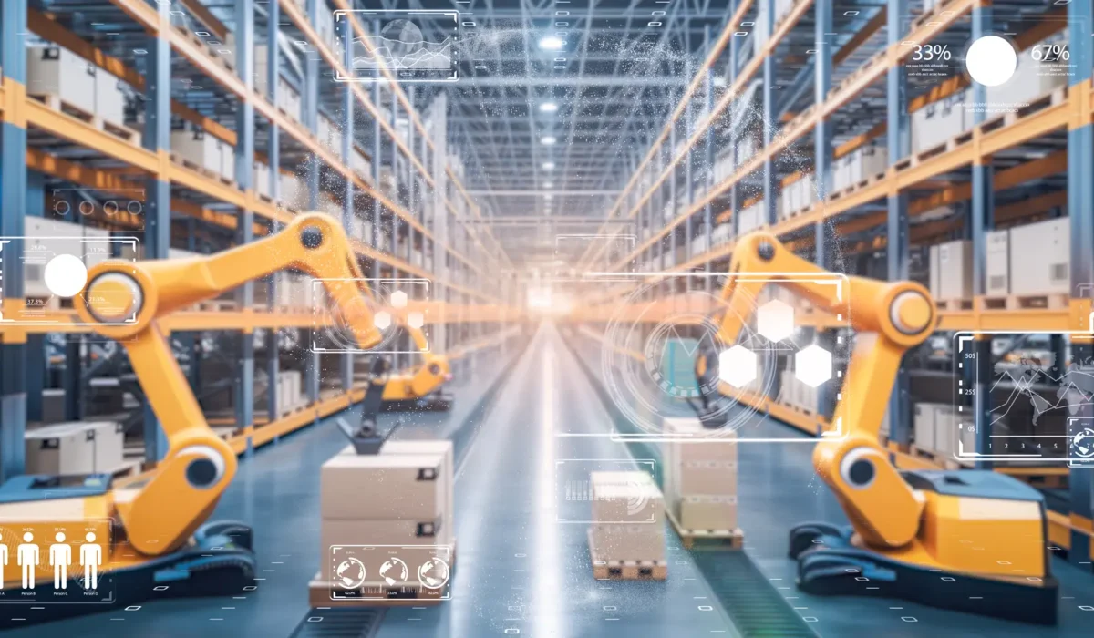 Almacenes dirigidos por el SGA con flotas de robots